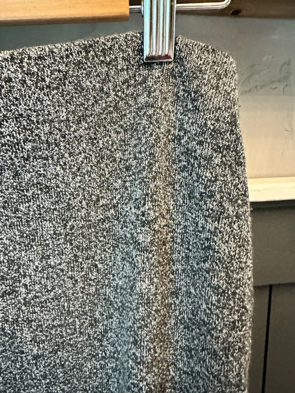 Old‎ Navy Heathered Gray Knit Midi Pull On Skirt size S